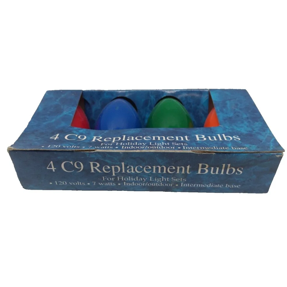 VTG [5x] Bulbs Lg C9 New Old Stock Christmas Bulbs [5 x Packs 4] 20 BULB BUNDLE!